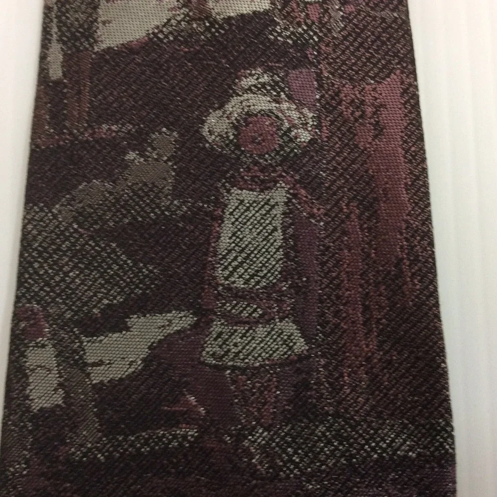 Salem Town Vintage MENS TIE NECKTIE 3.25 in Purple Gray Black Girl in the Shadow